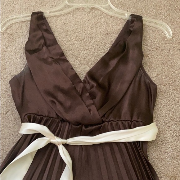 Silk Brown Cocktail Dress - Picture 2 of 4